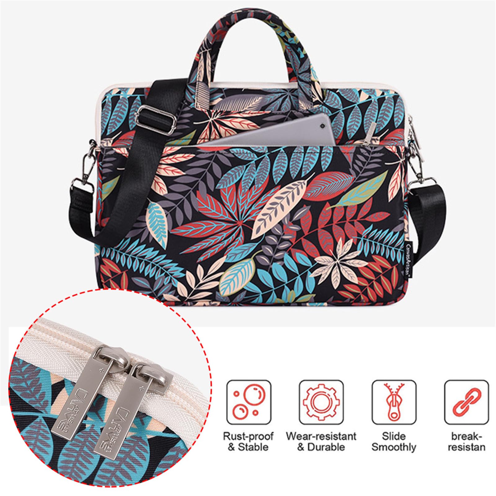 Hixingo Modo Borsa per Laptop 13 14 15 Pollici, Impermeabile Borsa PC Portatili Borsa Notbook Borsa a Tracolla con Cinghia per Trolley Multifunzionale Borsa Messenger (14,Viola