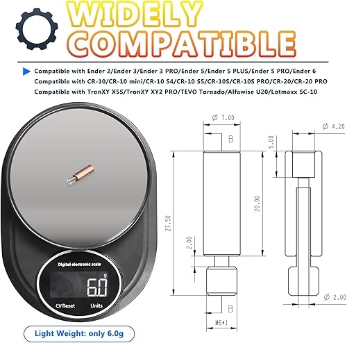 Miniatura 7 de Yunbotong CR10 - Disipador de calor bimetálico, acabado suave de titanio bi metal + cobre Heatbreak garganta de alta temperatura para impresora 3D