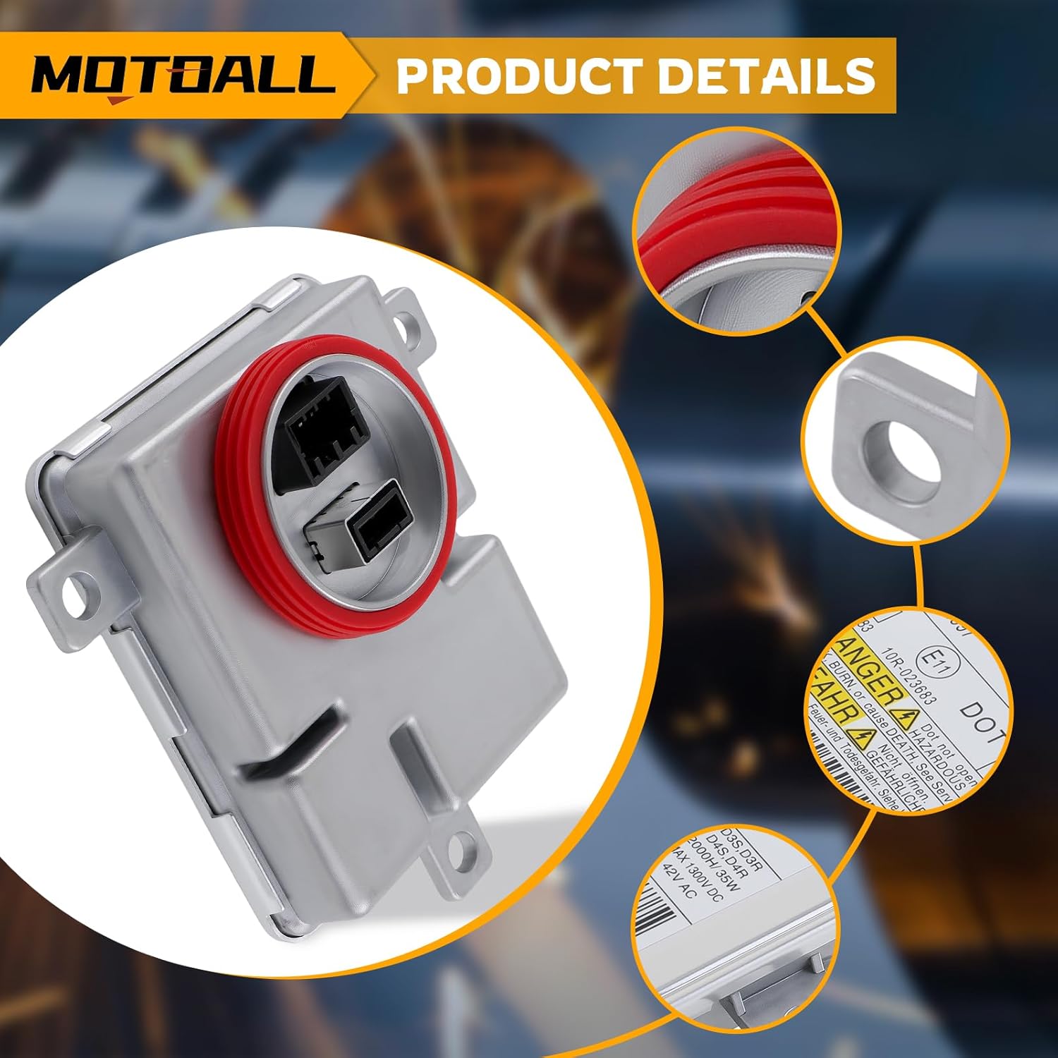 MOTOALL 8K0941597 HID Ballast Xenon HID Headlight Ballast Control Unit D1S D1R W003T22071 for Audi A1A3 A4 A5 A6 A7 A8 for Jetta VW Golf