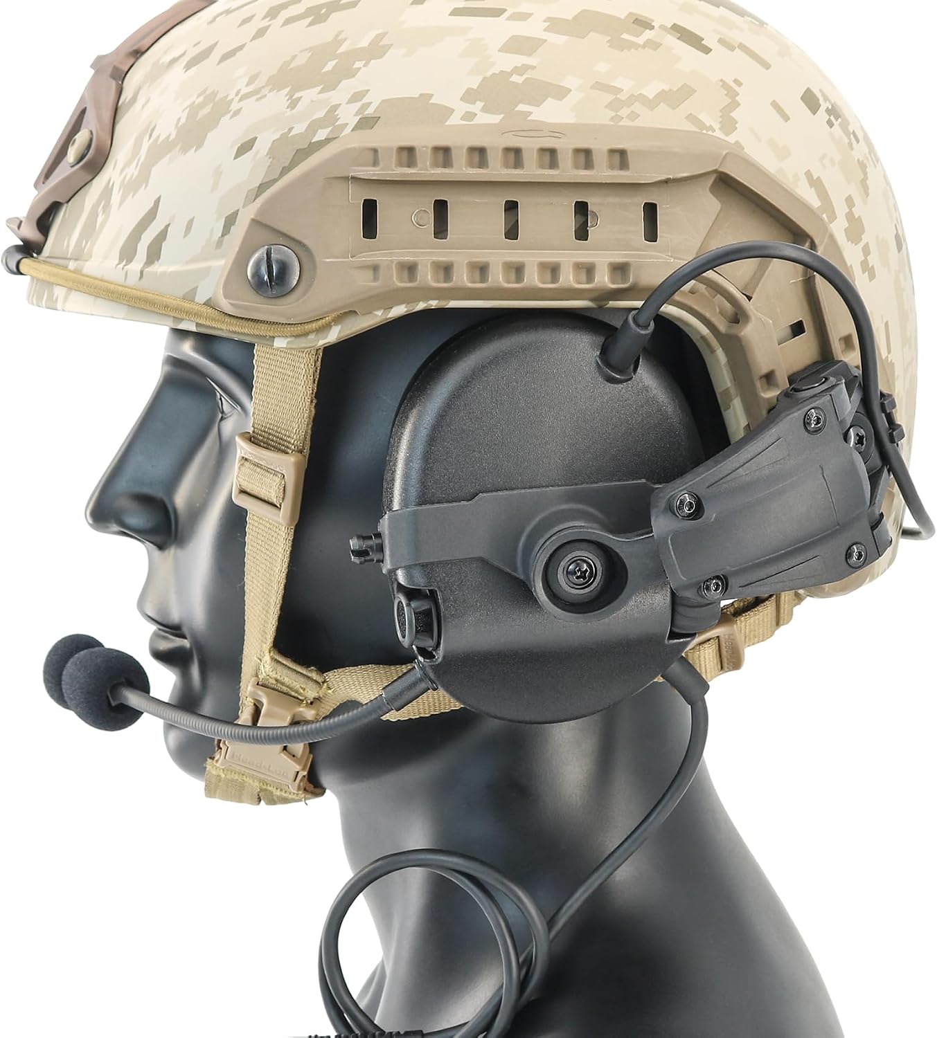Ear Protection Electronic Shooting Earmuff Noise Canceling Headphones for ARC rail Helmets，huntting