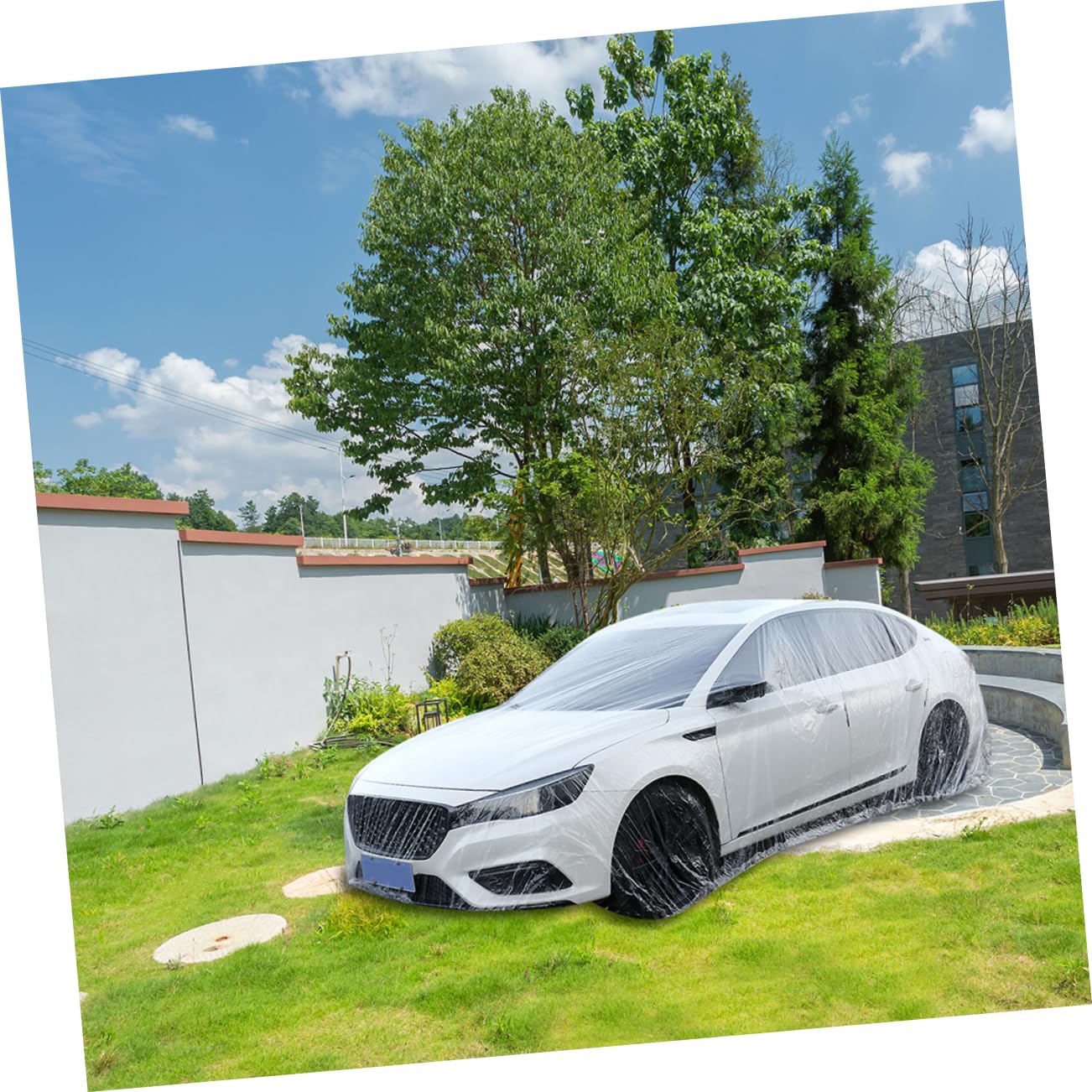 SOESFOUFU Automobile Body Cover Pe Car Protection for All Seasons Fits Models for Outdoor and Indoor Use Safeguards — view 3