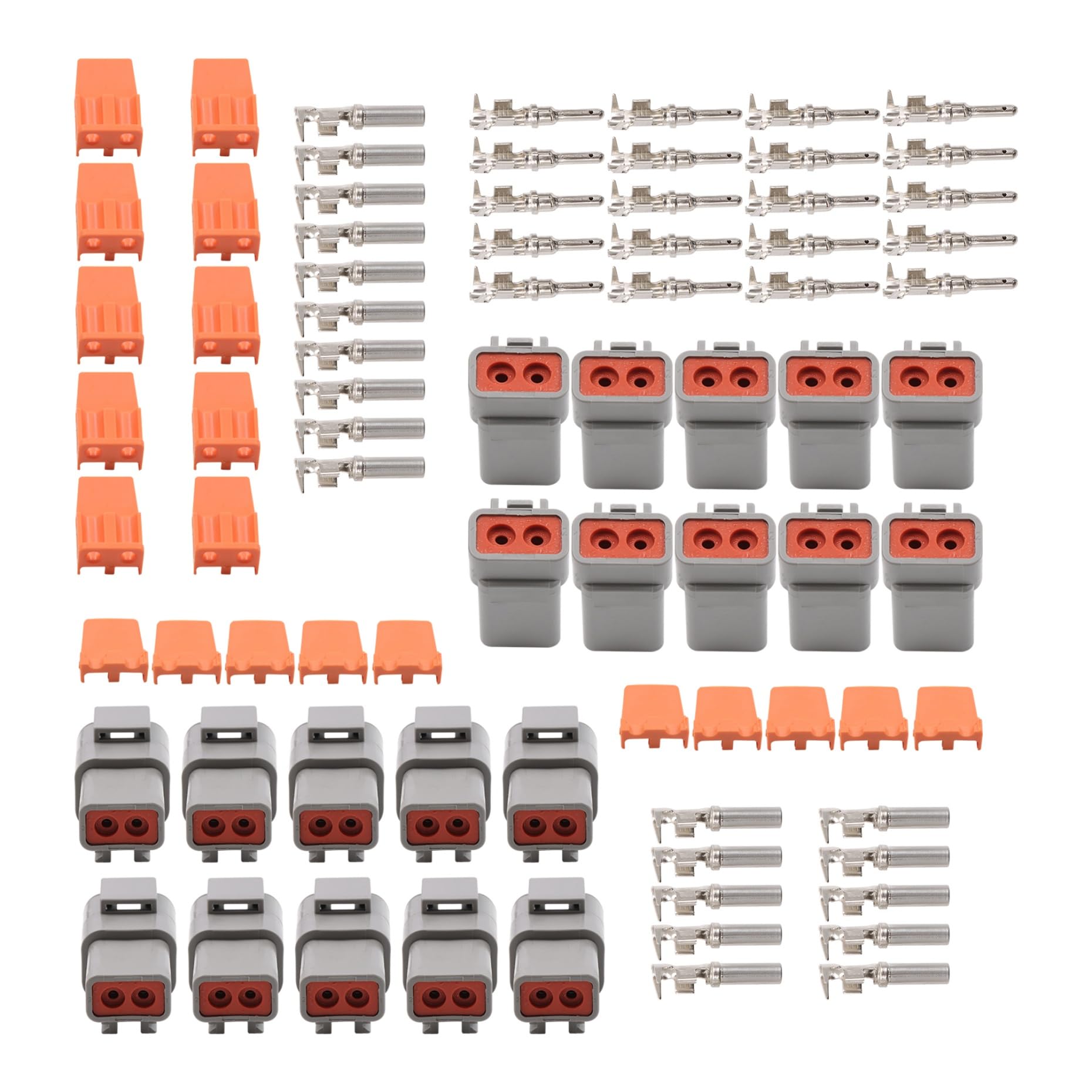 kimllier DTP Lot de 10 connecteurs électriques à 2 broches, 25 A IP67 pour fil 12-16 AWG