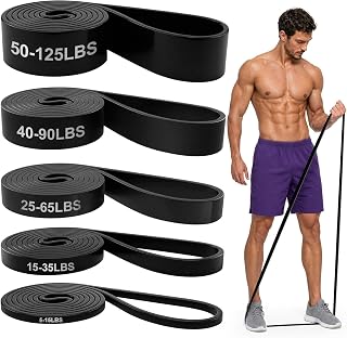 Resistance Bands Set for Home Gym Strength Training 5 Levels Pull | Blue Stability Trainer Pad Foam Balance Exercise Cushion