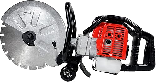HIGOSPRO 1300W 14 Inches Concrete Saw Gas Powered Cut-Off Saw with EPA 517cc petrol concrete saw 48 Cut Depth and 2 Stroke Gasoline Grinder With