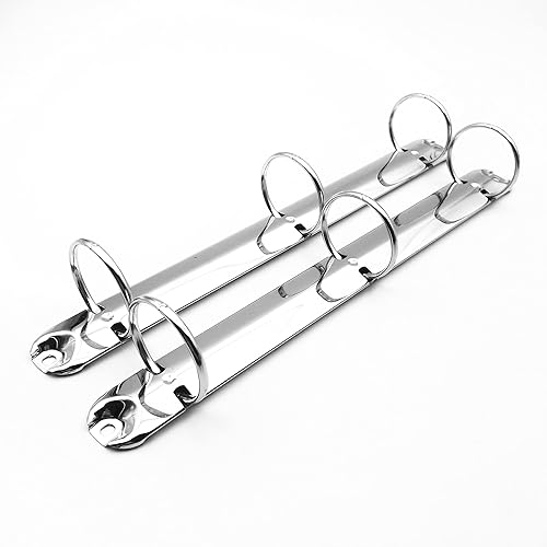 Miniatura 22 de Juego de 2 cuadernos de metal de tamaño carta estándar de 3 anillas, kit de reemplazo de mecanismo de 3 anillas, 3 anillos tóricos, peines de hojas