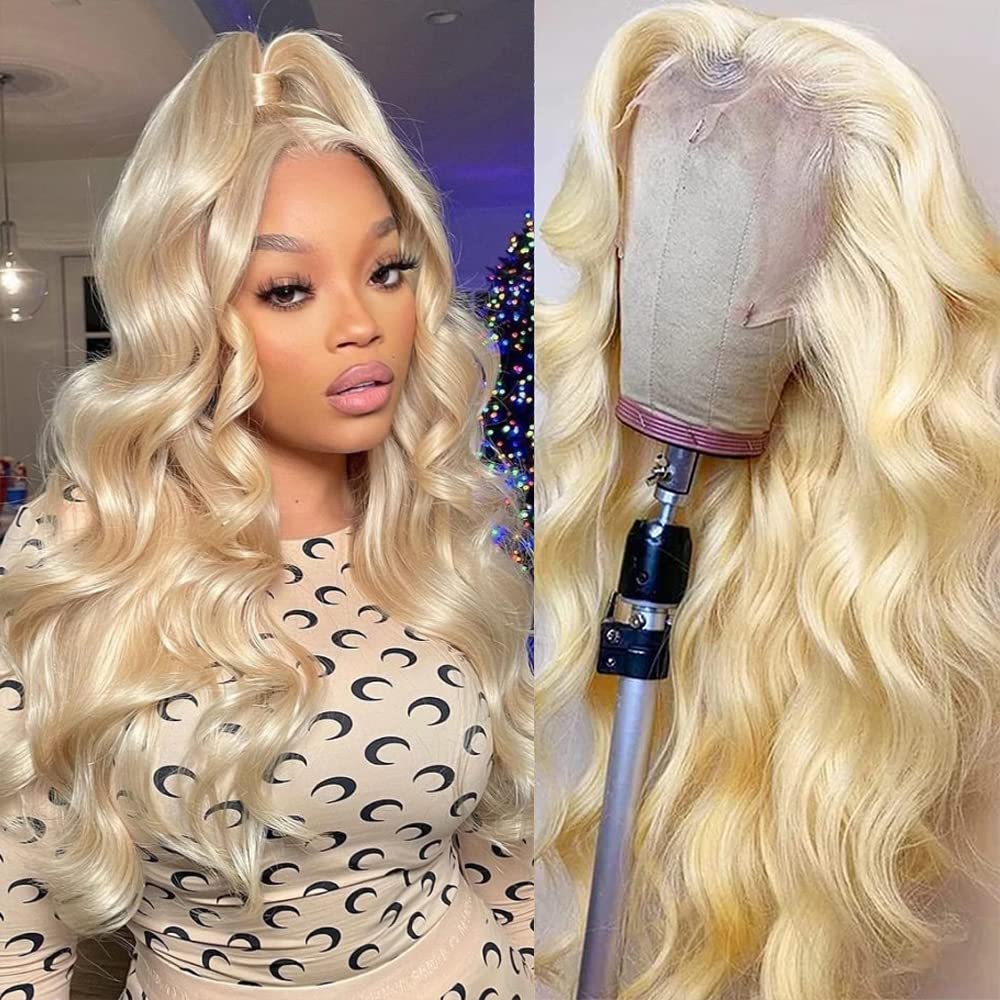 Blonde Lace Front Wigs Human Hair Body Wave 613 Lace Front