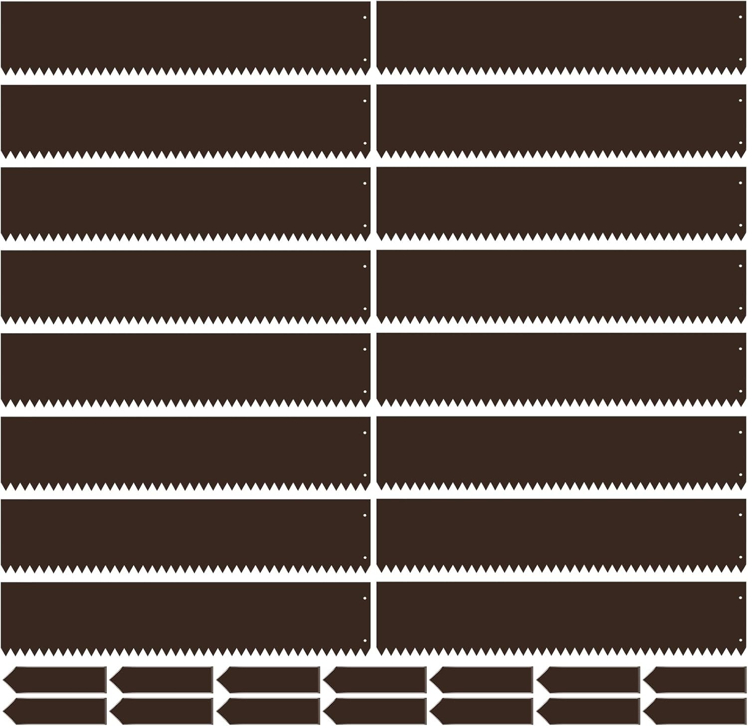 Gisafai 16 Pcs Steel Landscape Edging 40 Inch Strips, 4 Inch Depth Metal Garden Yard Border Flower Bed Edging Hammer in for Outdoor Yard Flower Plant, 53Ft Total(Brown)