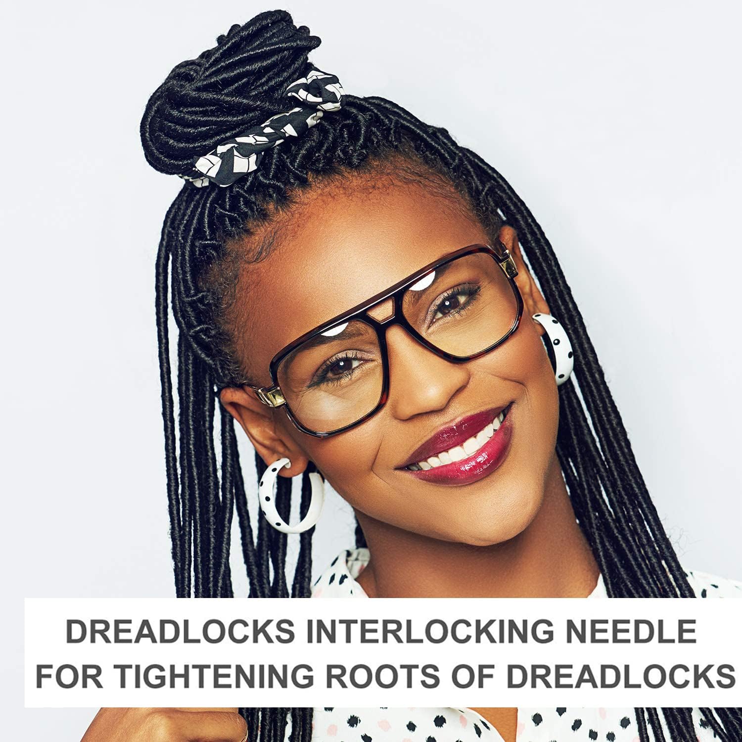 3Pcs Dreadlocks Tools, Interlocking Tools for Locs, Sisterlock and Dreadlocks Starter Tightening Accessories for Dreads. Easy Locking Needle Hair loc Maintenance Tool Kit