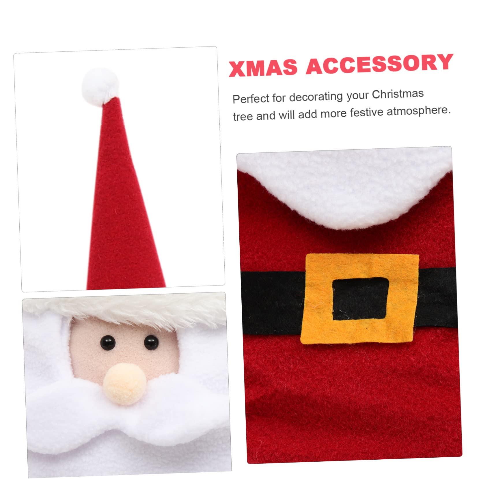 MAGICLULU 2st Weihnachtsbaumspitze Stern Untersetzer Weihnachten Im Freien Girlande Dekoration Neon Flackern Festival-Ornament Weihnachtsbaum Weihnachts-Accessoire Partyschmuck Stoff