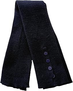 Calcetines cómodos y suaves, calentadores de piernas holgados de color sólido con detalle de botón dividido lateral para mujer, invierno, otoño, punto acanalado, para botas