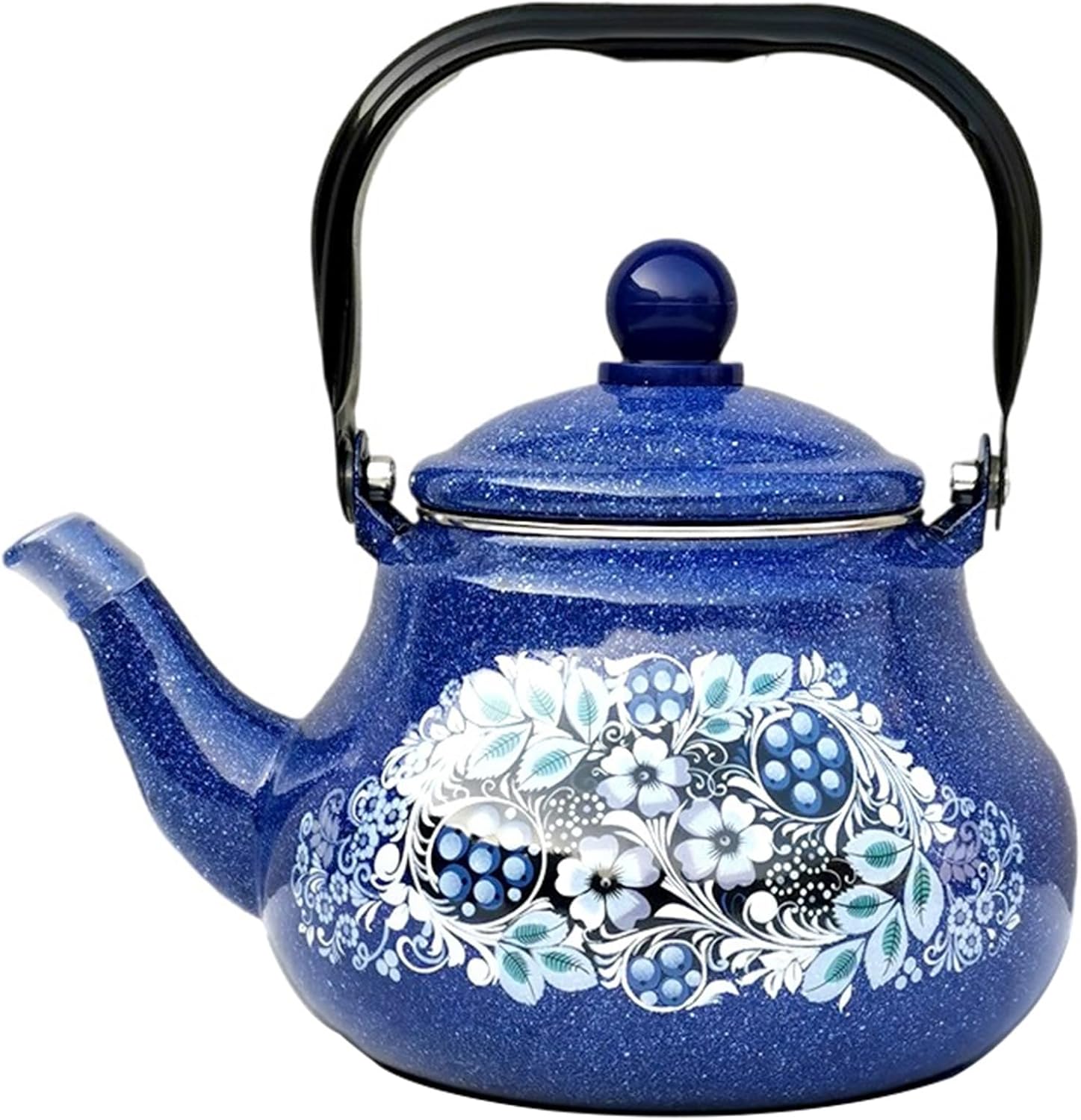 Enamel Tea Kettles for Stove Top, Water Boiling Pot Teapot with Ergonomic Handle, for Kitchen Stovetop(2.5L)