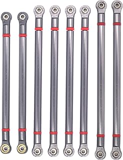 ShareGoo 8Pcs Aluminum Alloy 313MM Wheelbase Link Rod Chassis Linkage Compatible with Axial SCX10 90022 90027 90028 1/10 R...
