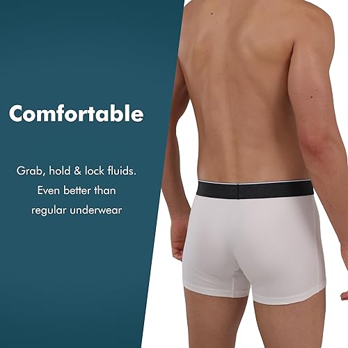 Miniatura 4 de AIRCUTE Ropa interior lavable de algodón para incontinencia urinaria para hombres, absorción instantánea, protección contra fugas de la vejiga,