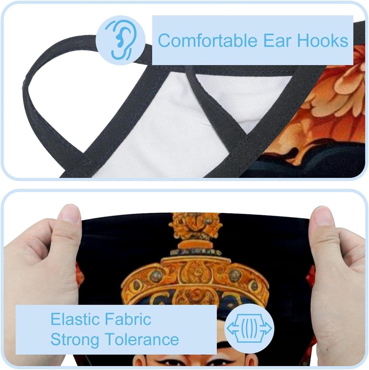 4 Pack the God of Wealth Fishing Neck Gaiter - UV Face Mask Sun Protection for Men & Women