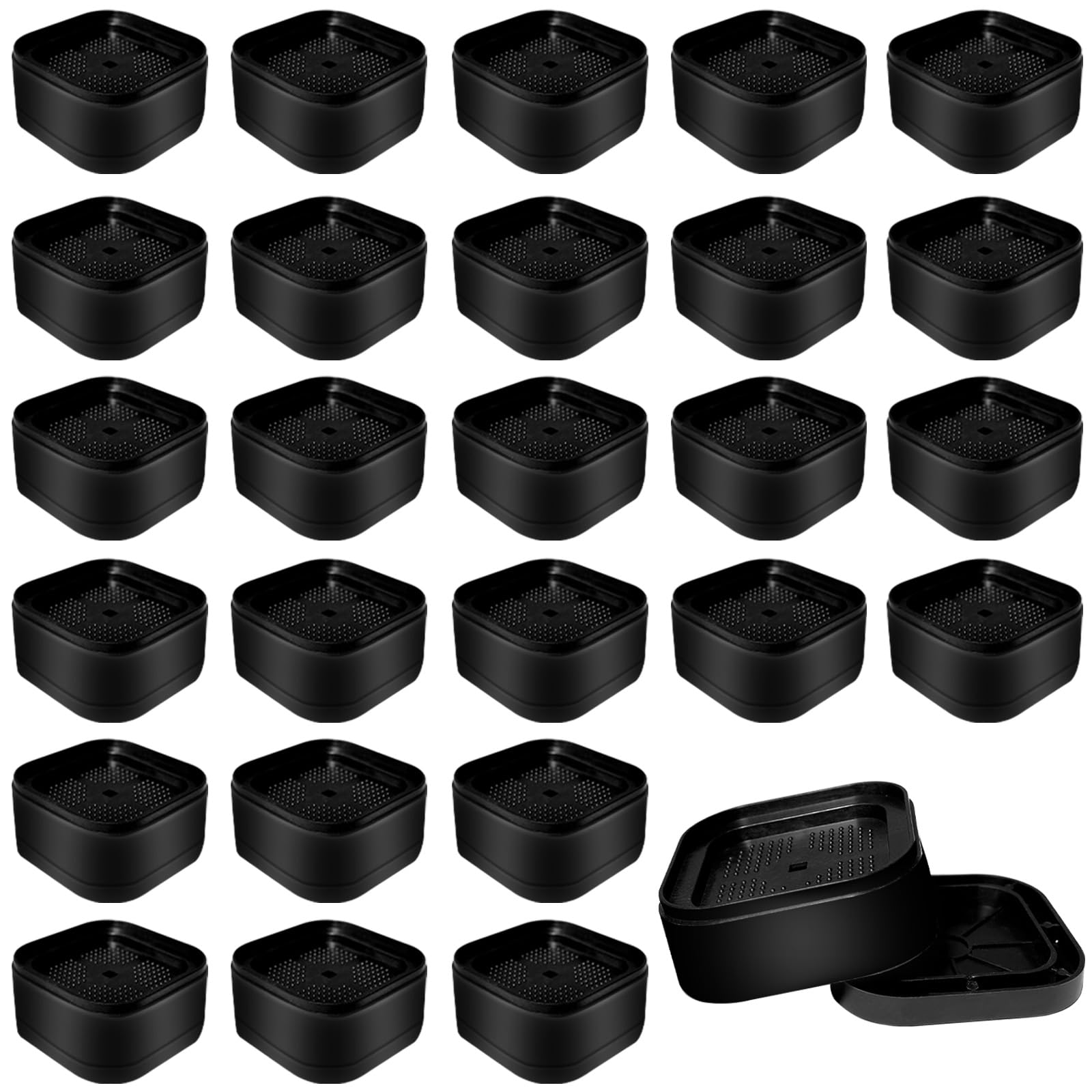 36 Pack Furniture Risers Adjustable Bed Risers Square Stackable Desk Leg Risers Heavy Duty Bed Lifts Risers Sofa Raisers Blocks for Mattress Table Leg Desk Chair Couch Sofa