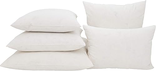 Miniatura 2 de SARO LIFESTYLE Relleno de almohada de plumón, blanco, 23"x23"