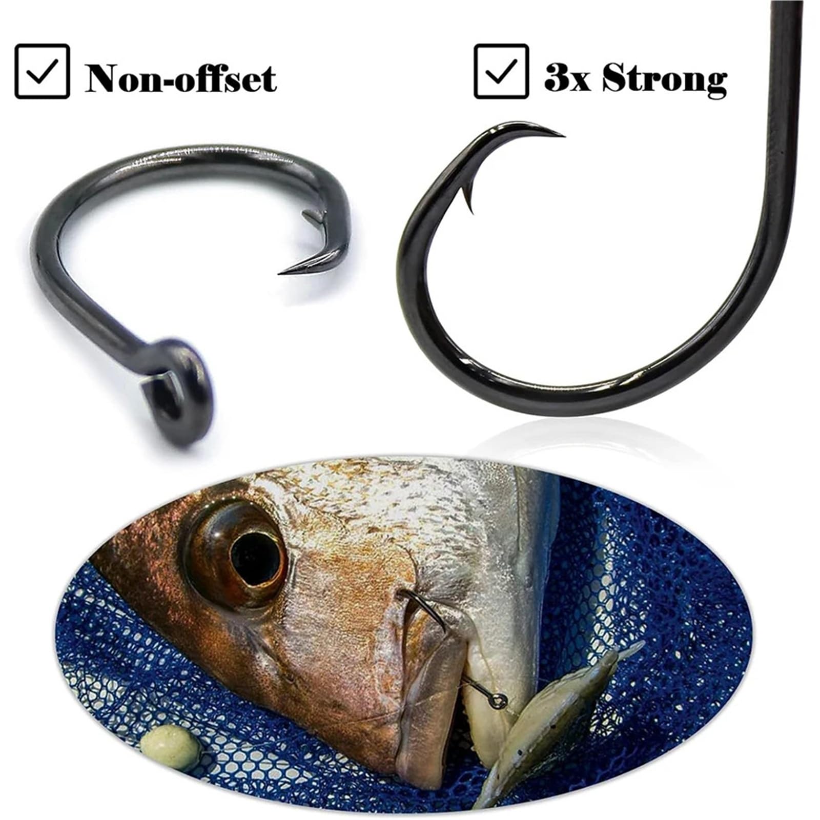 Ami da Pesca Amo da tonno Cerchio Pesca Ami in Linea for Pesce Gatto spigola Acqua salata Dolce