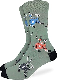 Good Luck Sock 남성용 자전거 양말, 성인용, 고정식 자전거, 남성용, 라지