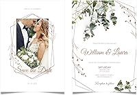 Vista 5 de Tarjetas de invitación de boda personalizadas Save the Date Tarjetas de felicitación de invitación personalizadas, tarjeta de novia o compromiso