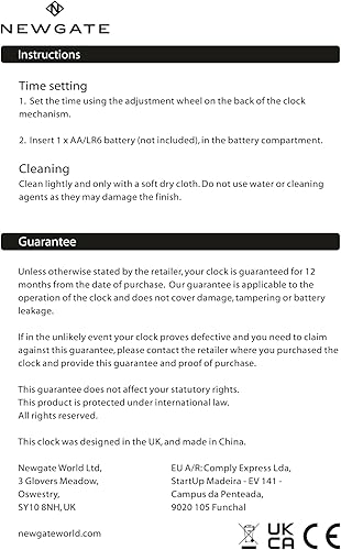 Miniatura 8 de NEWGATE Reloj despertador Wideboy  Diseño retro rectangular  Marrón moca  Esfera de mediados de siglo  Ideal para mesita de noche, escritorio,