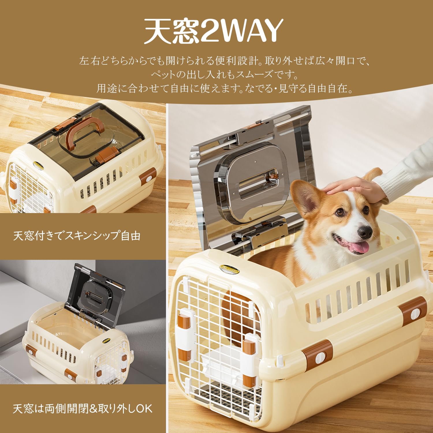 Amazon.co.jp: Pantress ペットキャリー 猫 キャリーケース 犬用