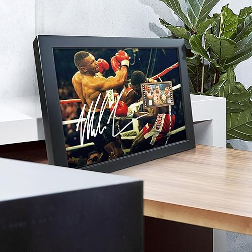 Miniatura 3 de sufenvera Cartel de Mike Tyson para fanáticos del boxeo, 10 x 8 pulgadas, póster enmarcado de Mike Tyson Memorabilia