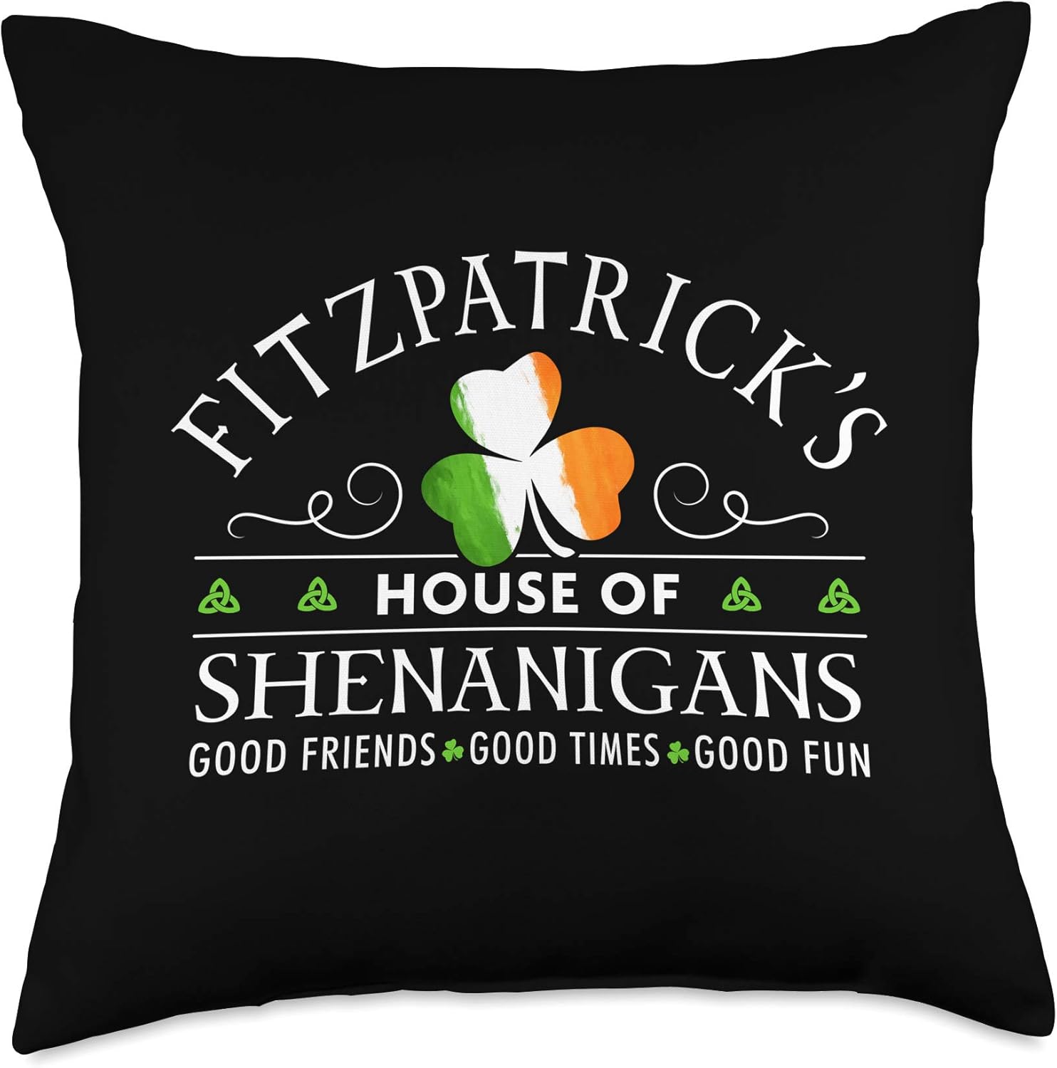 Fitzpatrick Irish Family Name Gift Personalized Home Decor Throw Pillow