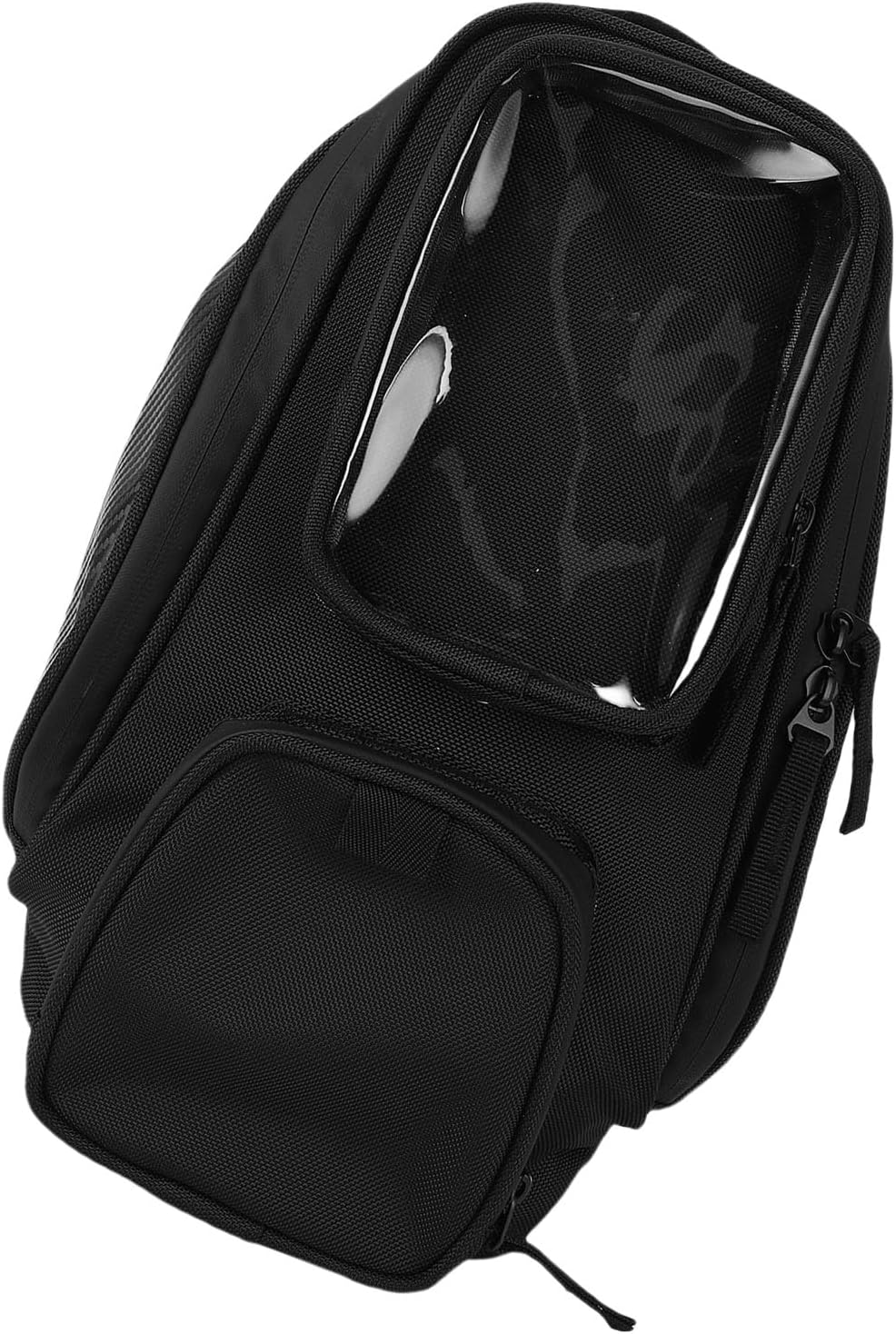 Motorcycle Tank Bag with Transparent Phone Holder for Enduro Riders 1680D Oxford Cloth Black Magnetic Motorbike Bag