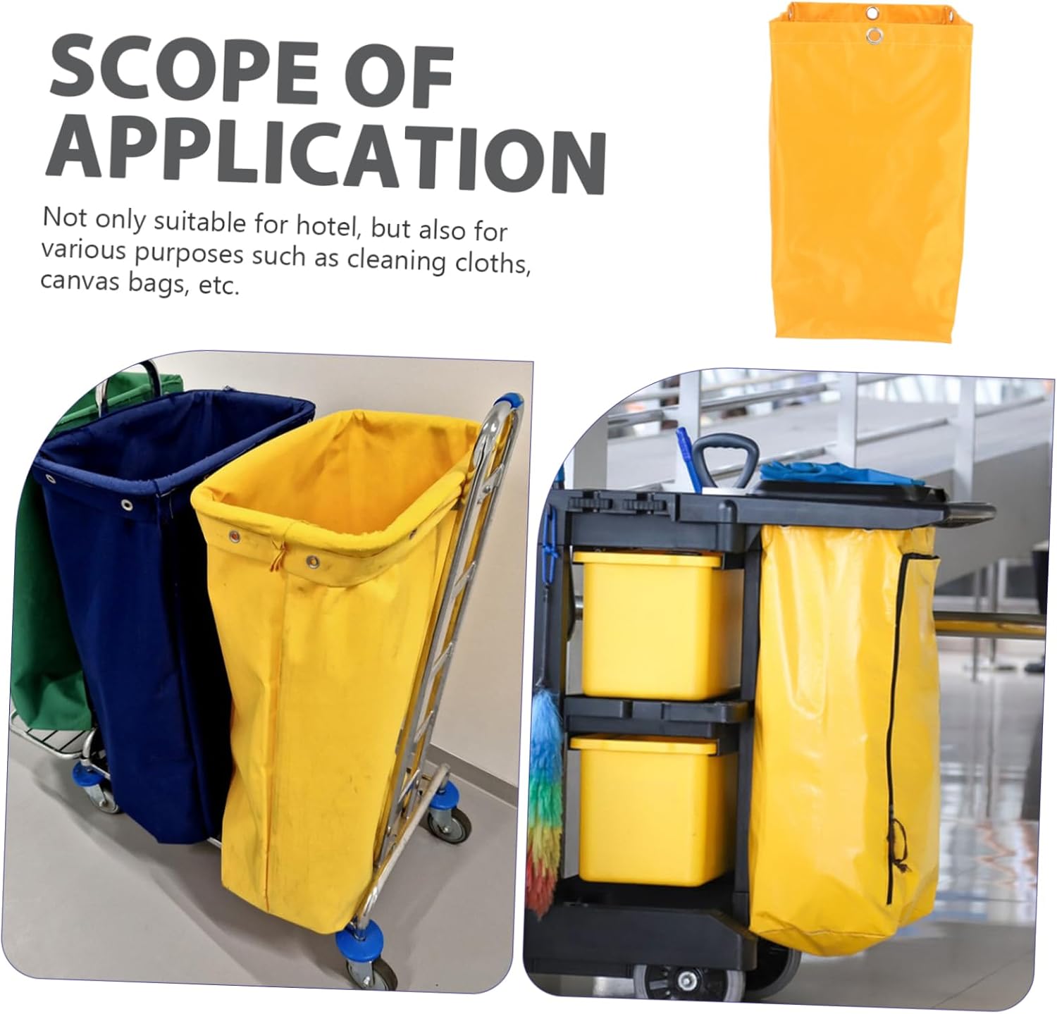 Janitorial Cleaning Cart Bag Padded Housekeeping Bag Large Capacity Semi Truck Accessories