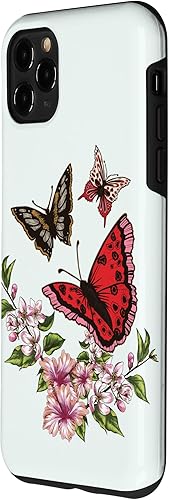 Miniatura 2 de Funda para iPhone 11 Pro Max con diseño de mariposas voladoras coloridas