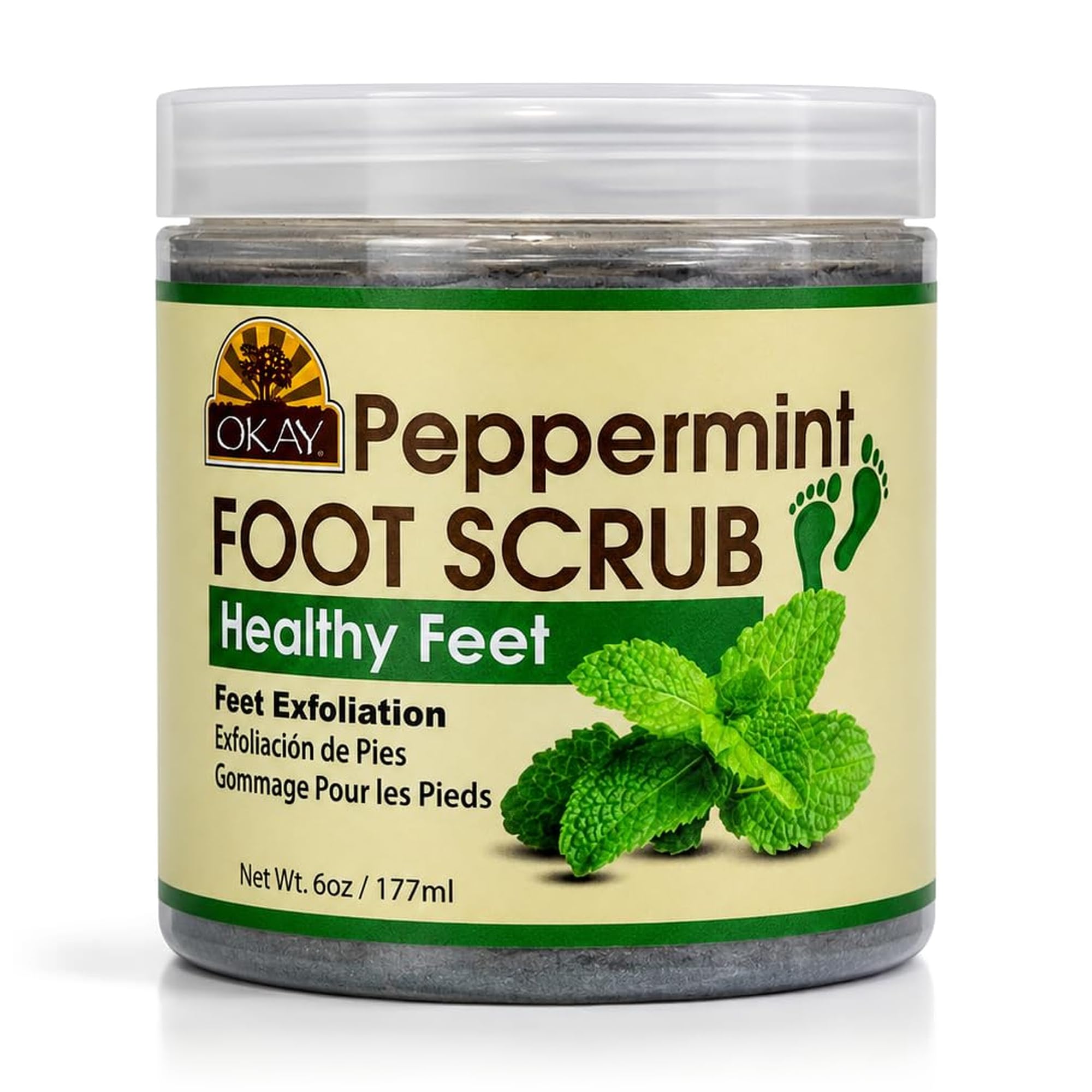OKAY Peppermint Foot Scrub 6 oz