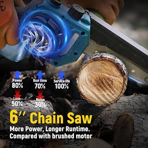 Miniatura 5 de Sierra de poste para recortar árboles, podadora de árbol de poste de alcance de 15 pies, motosierra eléctrica de poste de 6 pulgadas para corte de