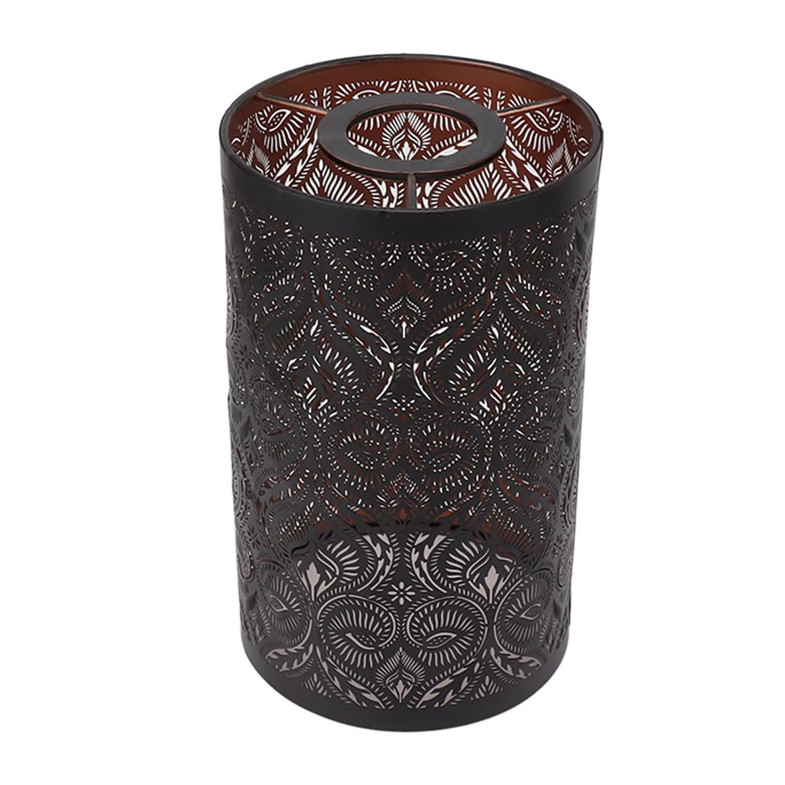 Luxemetals One Color Wrought Iron Lamp Shade - Antique Hollow Carved Design For E27 E26 Bulbs