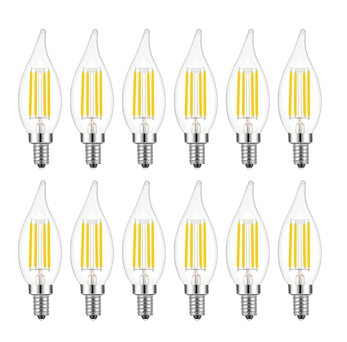 Lamsky E14 LED Bulb 4W Dimmable Chandelier Light, 40W Equivalent, 4000K Neutral
