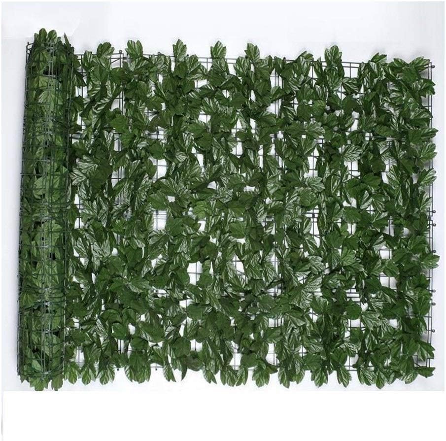 1x3m Wall Artificial Ivy Leaf Hedge Screening Roll Artificial Privacy Fence Screen Faux Ivy Leaf Screening Hedge for Outdoor Indoor Garden Backyard Patio