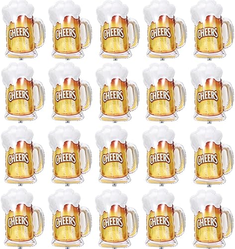 Miniatura 1 de 20 mini globos de animación de cerveza de 17.8 pulgadas, globos de aluminio para decoración de San Valentín, boda, fiesta de cumpleaños
