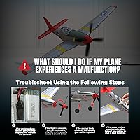 Vista 8 de VOLANTEXRC Avión RC, control remoto de 4 canales, avión de combate RTF con giroscopio de 6 ejes, 3 modos y acrobacias aéreas fáciles de volar, avión