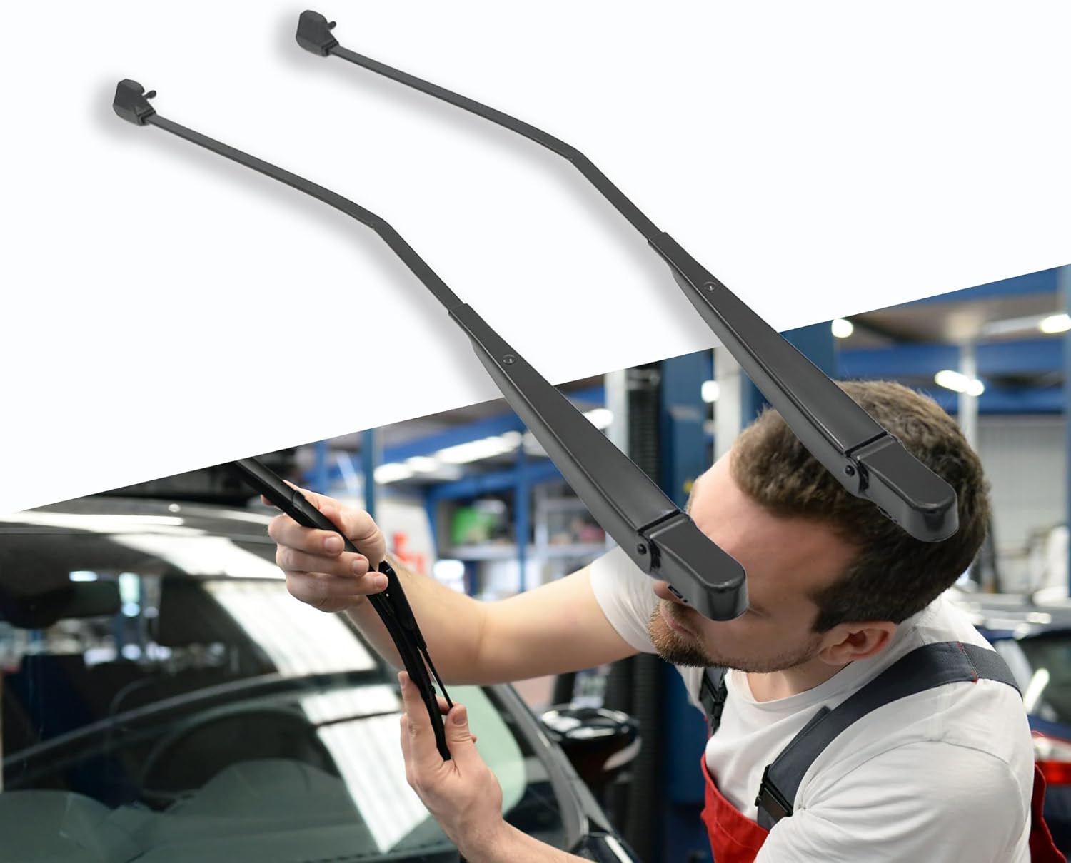 42782 1 Pair Front Windshield Wiper Arm Compatible with Chevrolet GMC 1988-1998 Yukon Blazer K1500 K2500 K3500 C1500 C2500 Suburban C3500 C5500 C6500 C7500 C60 C70 Kodiak Replace 22110157