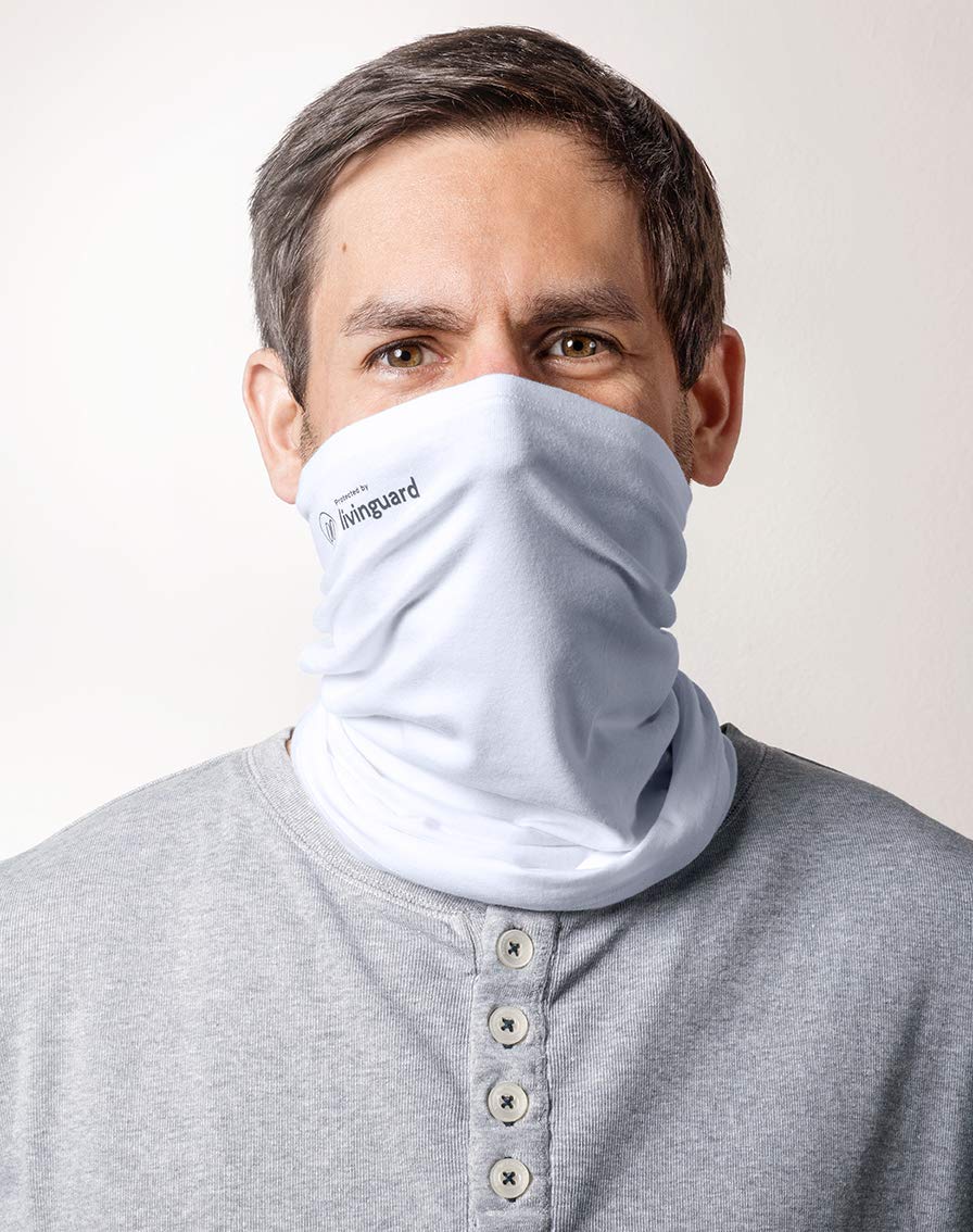 Livinguard Tube Mask Lite | komin zimowy, chusta na szyję do biegania, jazdy na rowerze, dla mężczyzn i kobiet, wielofunkcyjna, ocieplacz na szyję, ciepły polar, wiatroszczelny, ocieplacz na szyję, czarny
