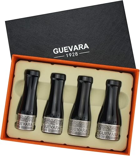 Miniatura 1 de Portafiltros de puros, juego portátil de boquilla para hombres y mujeres, soporte corto para puros con caja de regalo (plateado)