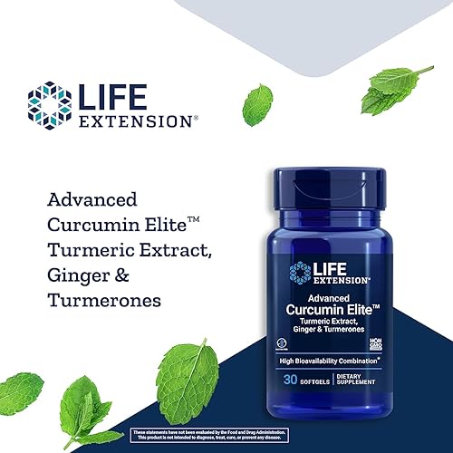 Miniatura 14 de Life Extension Advanced Curcumin Elite Extracto de cúrcuma, jengibre y turmeronas, para una respuesta inflamatoria e inmune saludable y salud