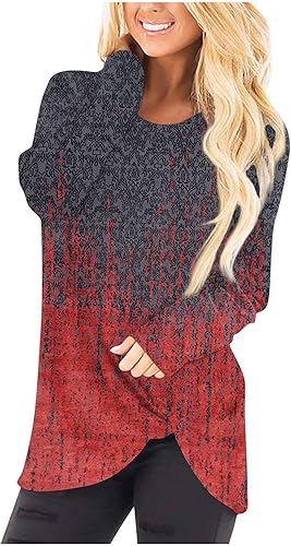 Crewneck Sweatshirt for Women Long Sleeve Printed Outwear Oversized Top Casual Fashion Activewear Vintage Shirt