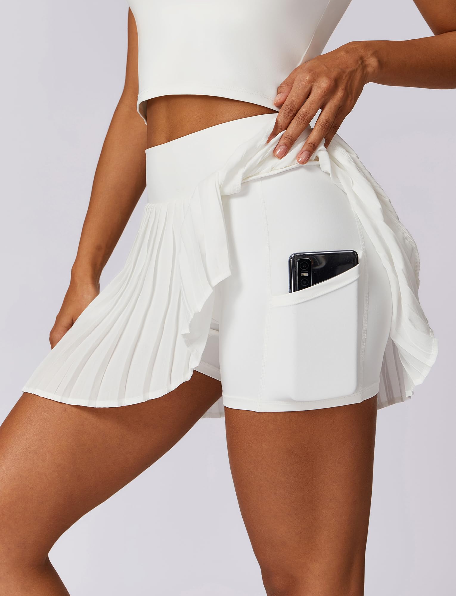 SEAUR Gonna da tennis da donna con pantaloni piegati, gonna sportiva, da golf, da tennis, da corsa, con 1 tasca, per allenamento, running, minigonna – S-XL