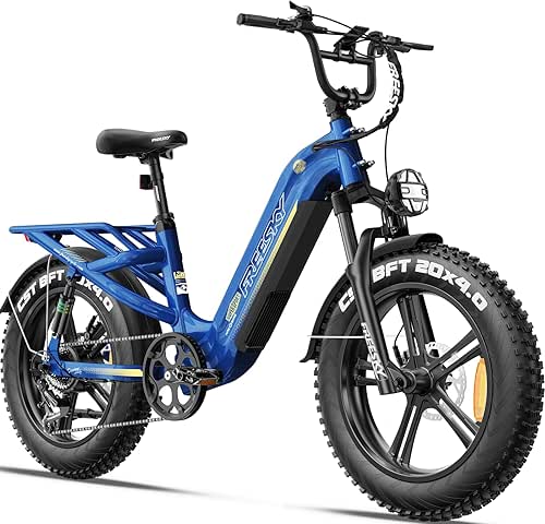 FREESKY 1800W Step-Thru Electric Bike for Adults, 48V 25Ah Samsung