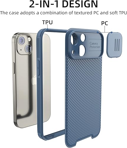 Miniatura 5 de Hitaoyou Magsafe - Funda protectora para cámara iPhone 13 Mini compatible con cargador Magsafe con cubierta deslizante para lente, funda magnética