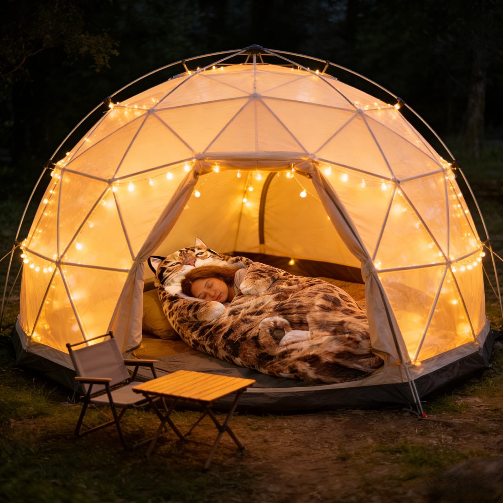 Saco de dormir de gato para humanos, saco de dormir de animales adultos esponjosos, diseño de sobre de felpa gigante para acampar y fiestas de pijamas, manta de forro polar suave y cálido, lavable a