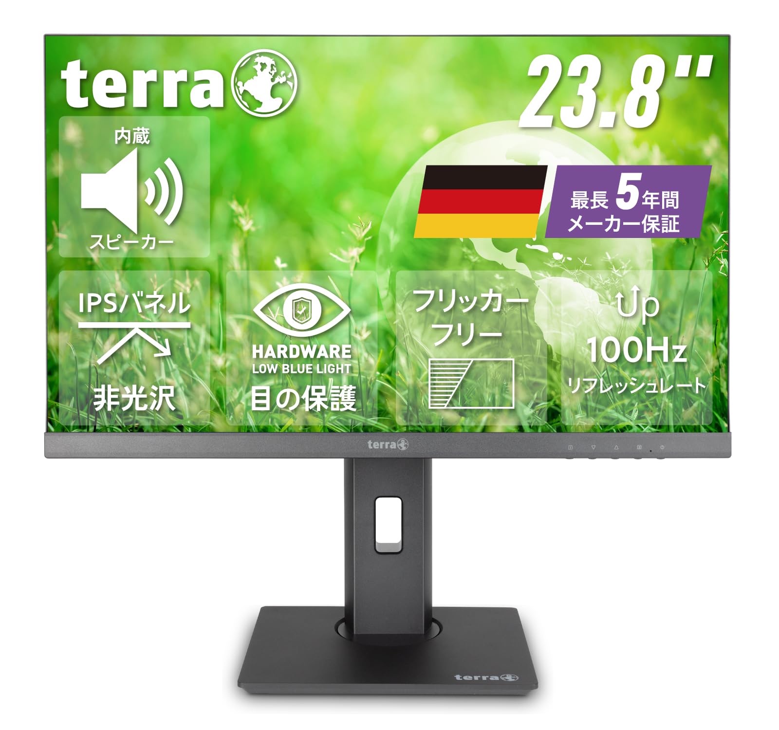 TERRA 24インチ 白 モニター 最長 IPS ノングレアフルHD100Hz TERRA 24インチ 白 モニター 最長 IPS ノングレアフルHD100Hz