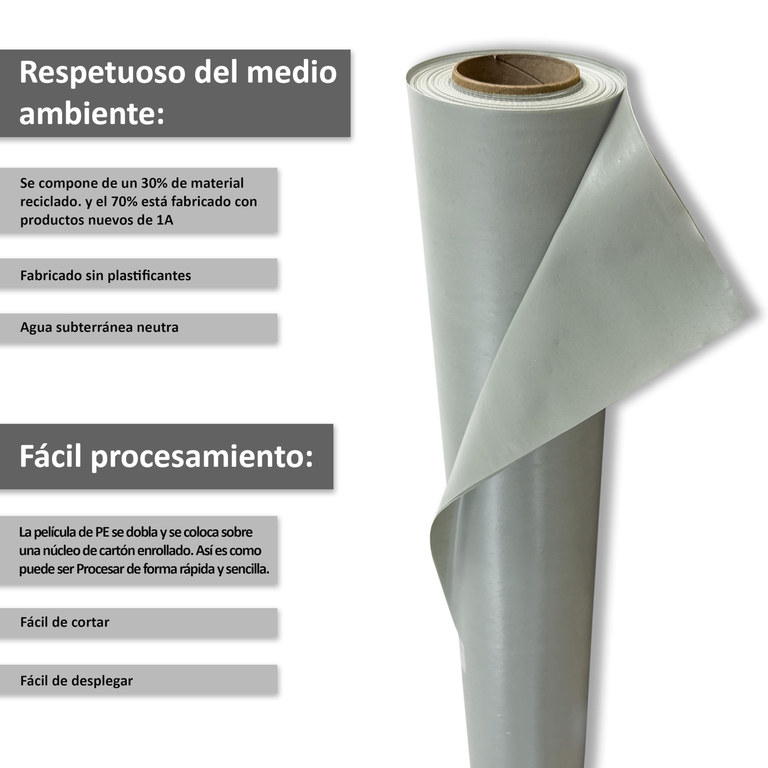 uficell Aqua-Stopp lámina de construcción, lámina de solera, lámina de PE, barrera de vapor 0,2 mm (100 m² (25 m x 4 m))