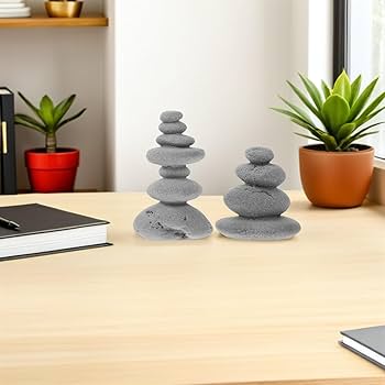 Amazon.com: Zerodeko Simulated Stone Stacking Ornaments 2-Piece