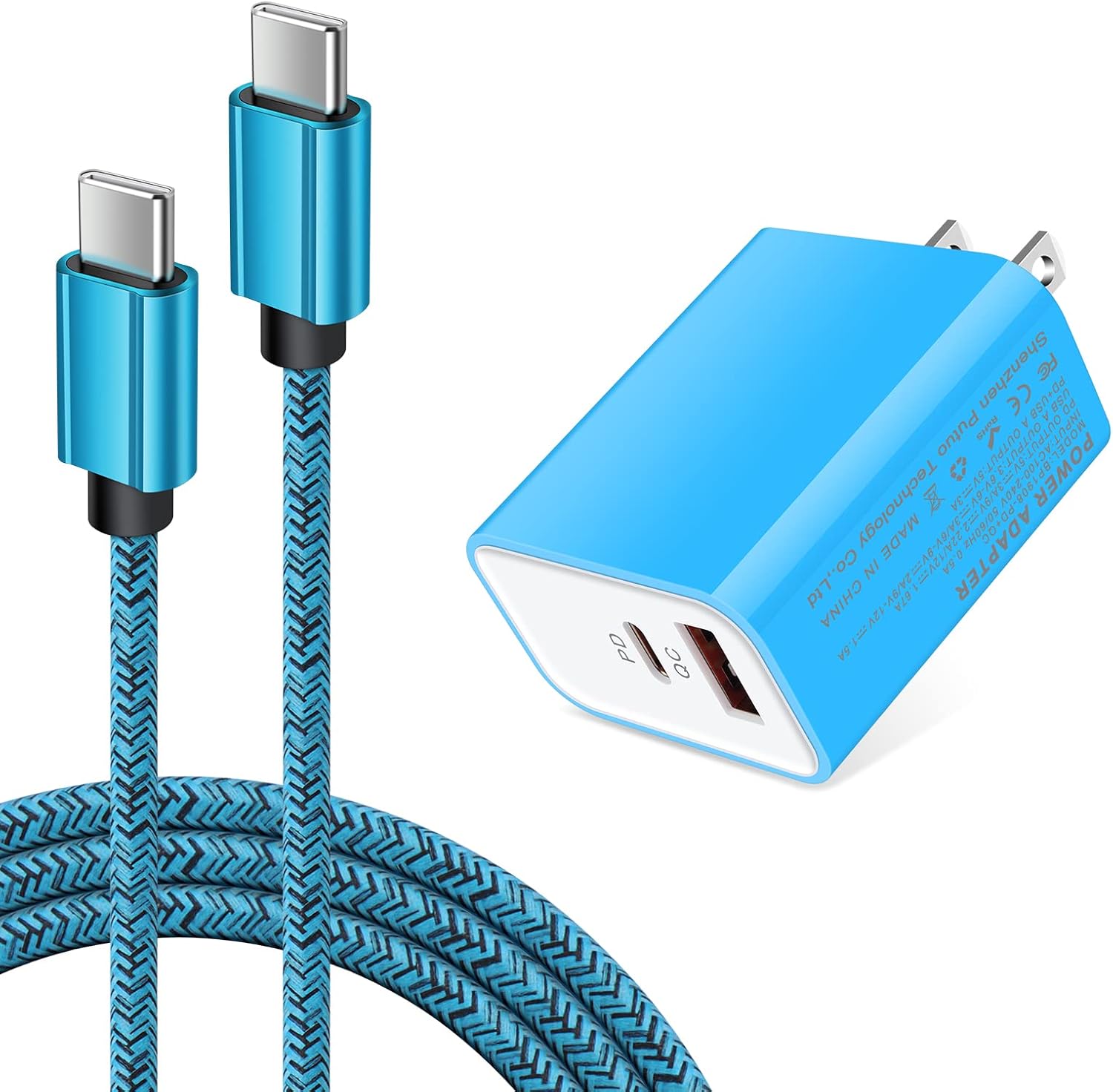 USB C Wall Charger, 20W Dual Port Fast Charging Block